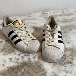 Adidas white and black sneakers size 8 women’s